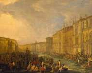 Carlevaris Luca Regatta on the Grand Canal in Honour of Frederick IV of Denmark on 4 March 1710 - Hermitage